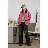 Unisex Jacket Washed Detroit Jacket Retro Lapels Overalls